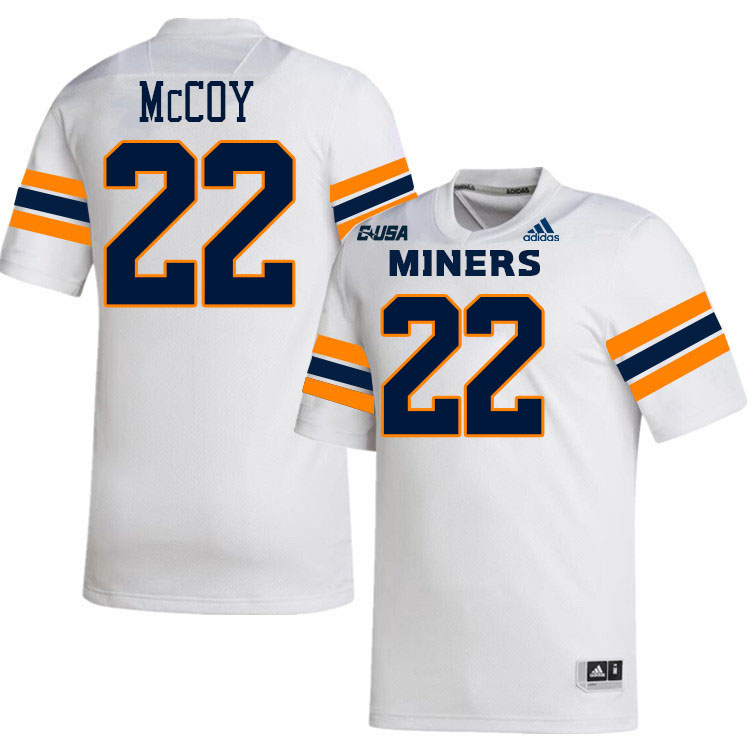 #22 Elijah McCoy UTEP Jersey,UTEP Miners College Football Jersey,Uniforms-White